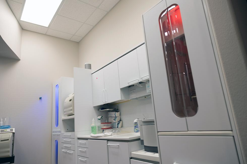 Dental lab and storage room